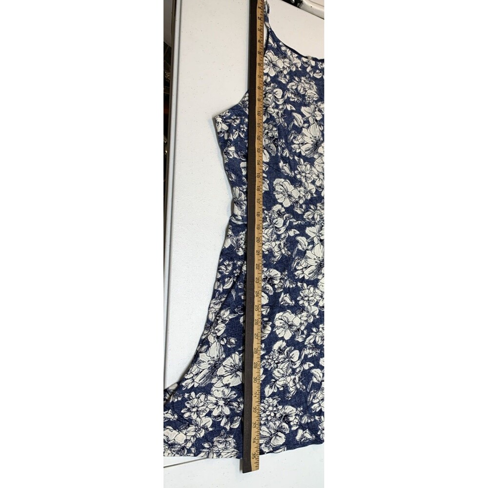 Fortune + Ivy Women's Spaghetti Strap Dress XL Blue Floral Fit and Flair - Picture 5 of 7